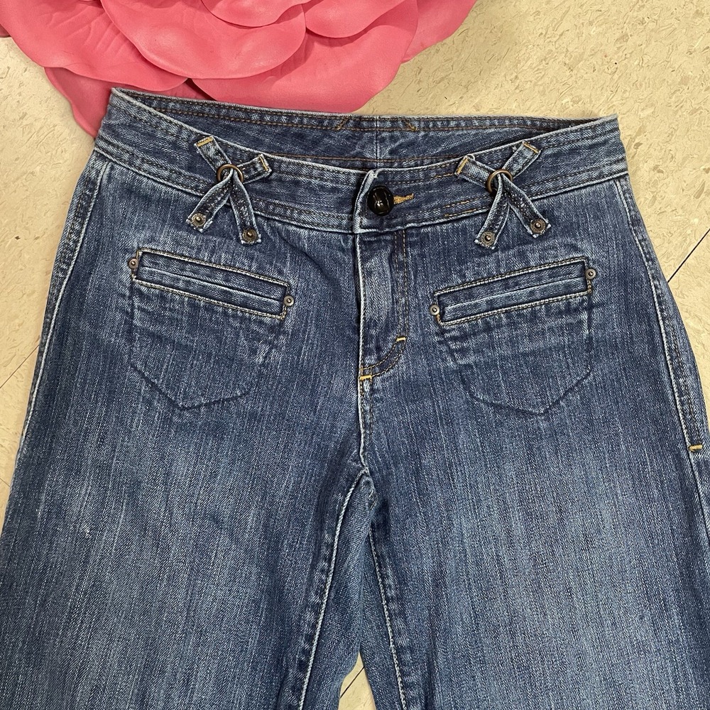 A/X‎ ARMANI EXCHANGE Womens Size 2 Blue Flare Leg Jeans Vintage Y2K Low Rise